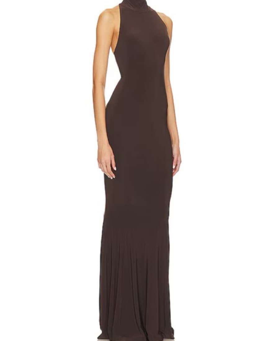 Revolve brown halter formal dress - Image 2