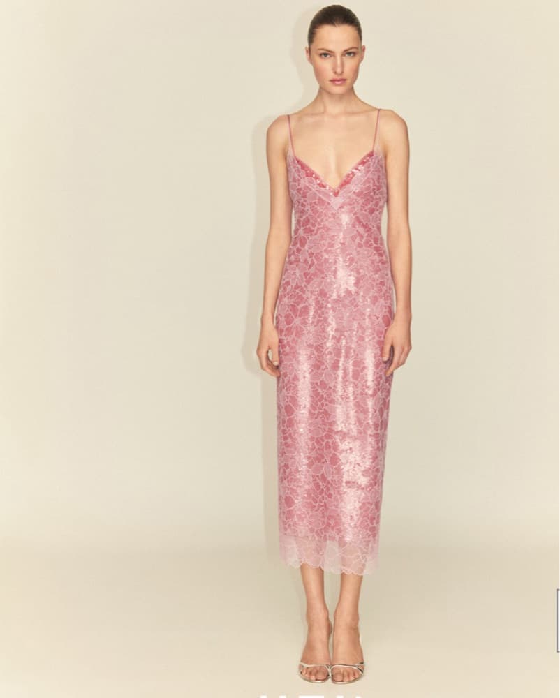 Mango Sequin Lace Dress (6) - Image 4