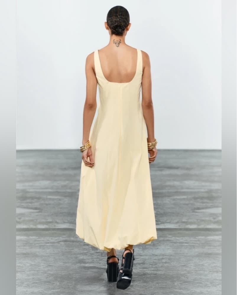 Zara Yellow balloon Dress - Image 2