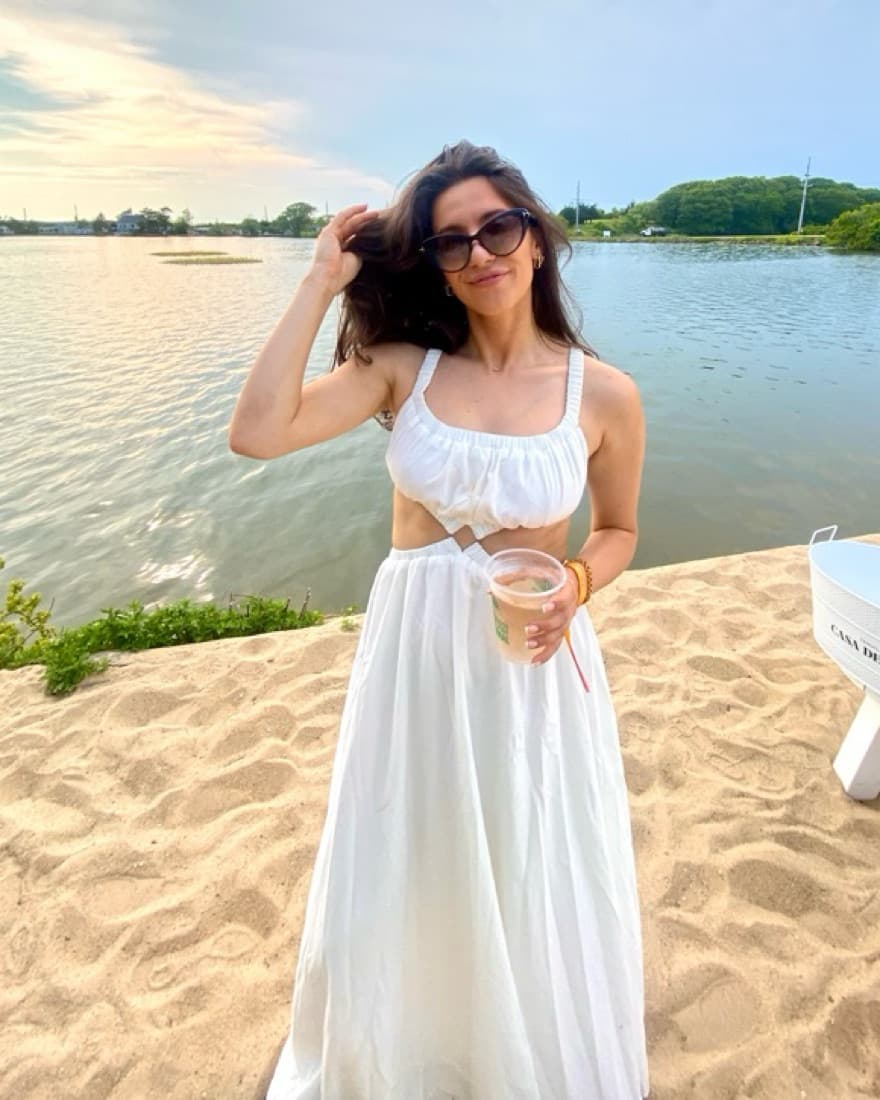 Maxi White O-Ring Dress - Image 1