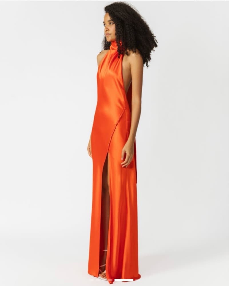 Sau Lee Penelope Dress - Scarlet Orange - Image 2