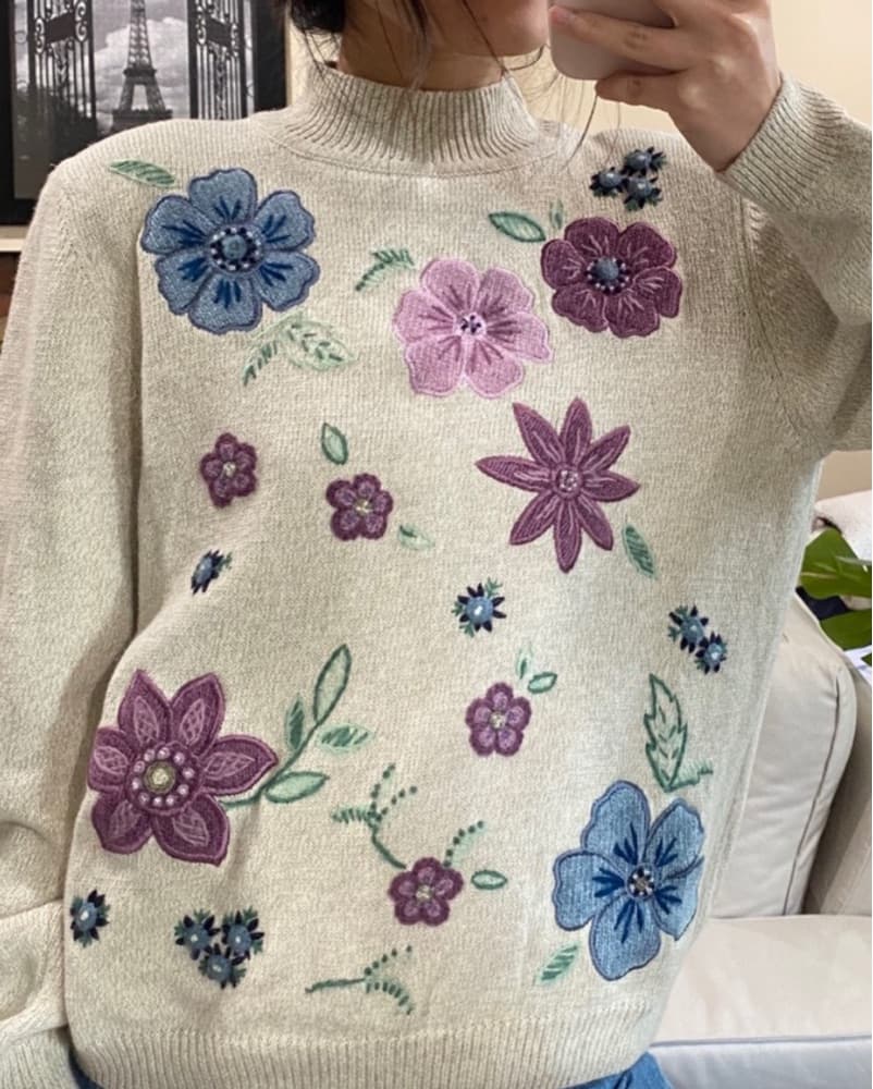 Vintage Floral Sweater  - Image 3