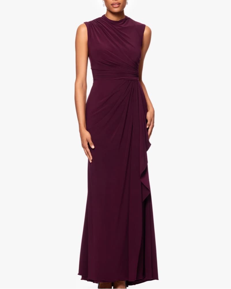 Elegant Wine Maxi Dress - Image 1