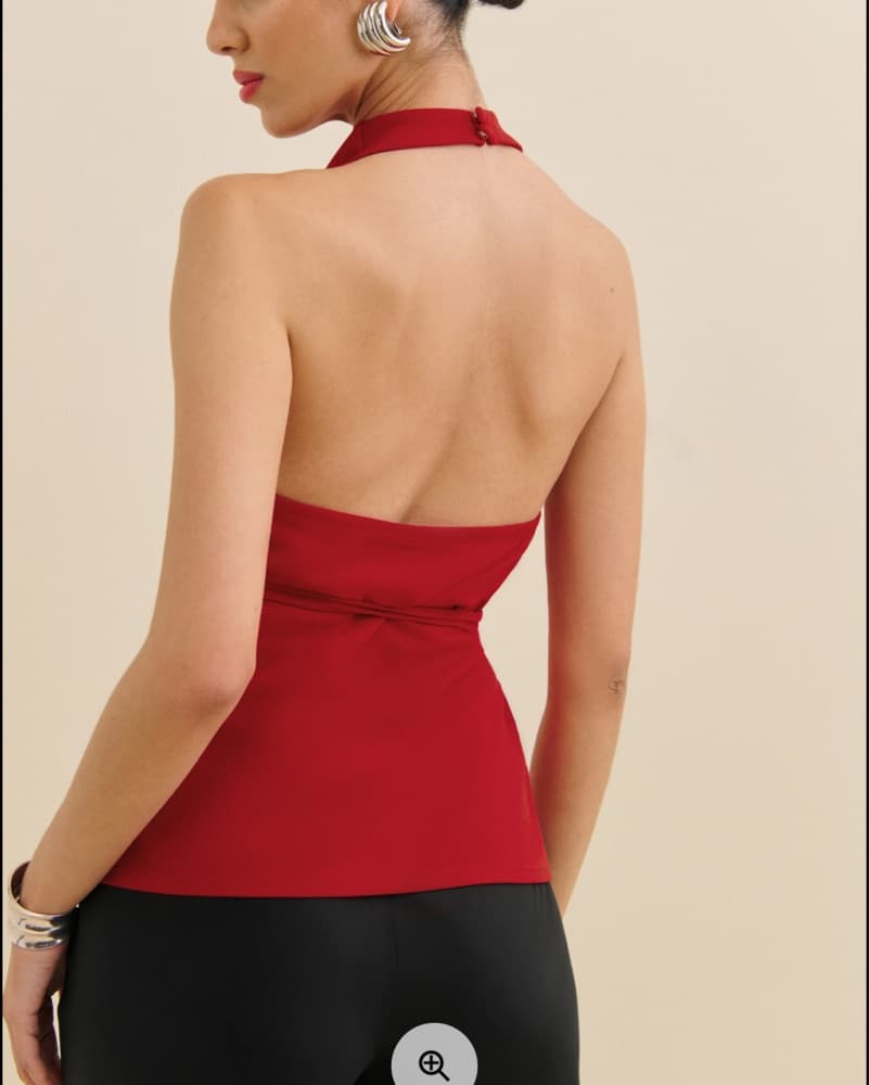 Reformation Red Open Back Top - Image 2
