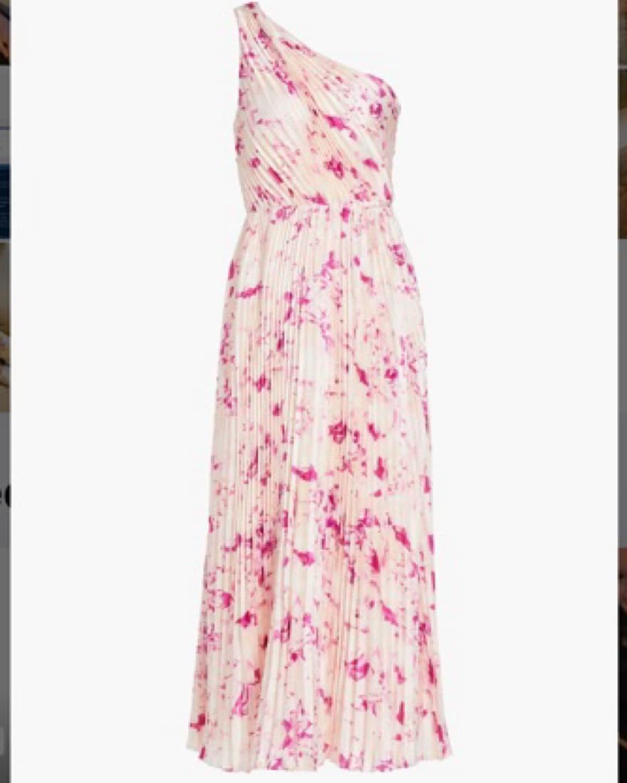 Alina Floral Pleated One-Shoulder Maxi D - Image 2
