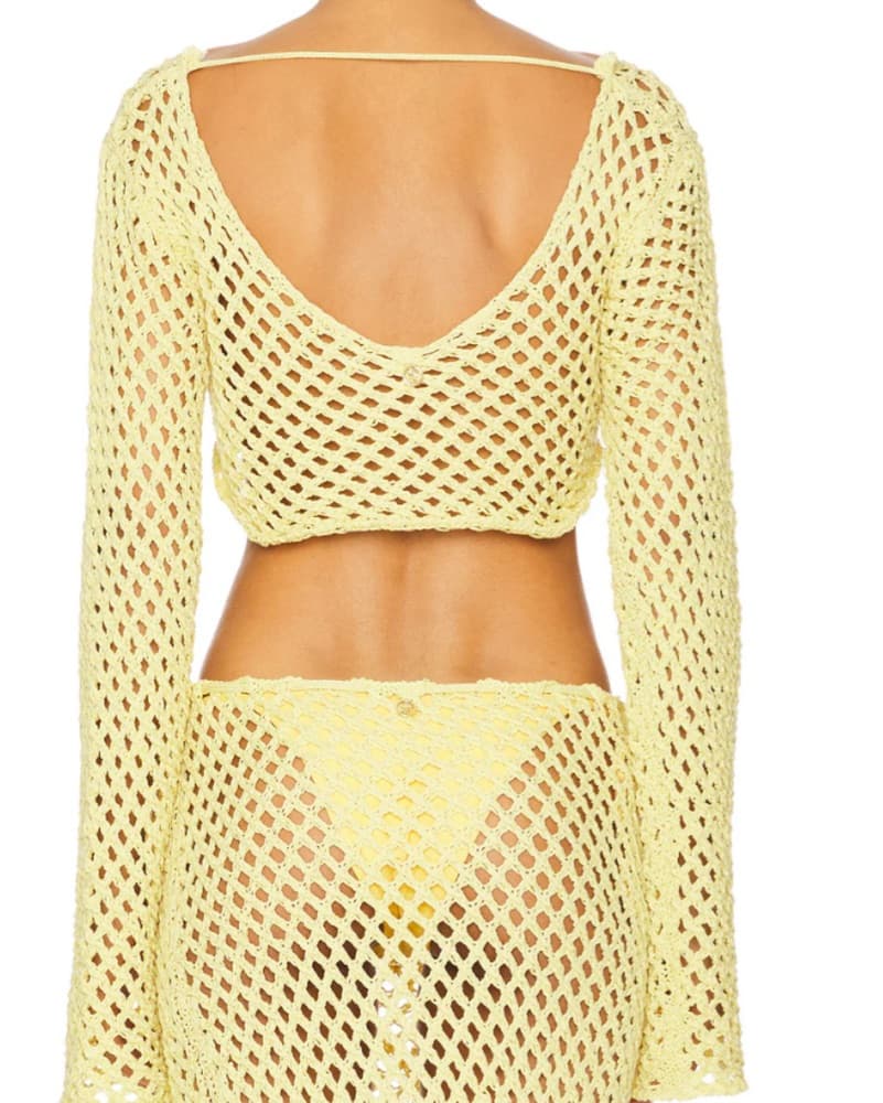 Bananhot Yellow Crochet Top - Image 3
