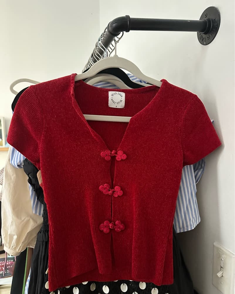 With Jean Red Top - Image 1