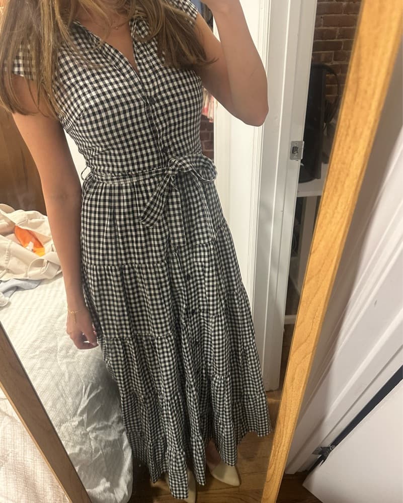 Avec Les Filles Gingham Maxi Dress - Image 1