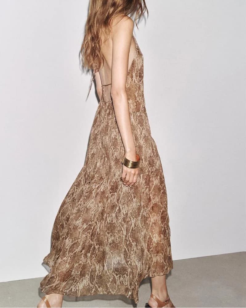 Animal Print Open Back Maxi - Image 2