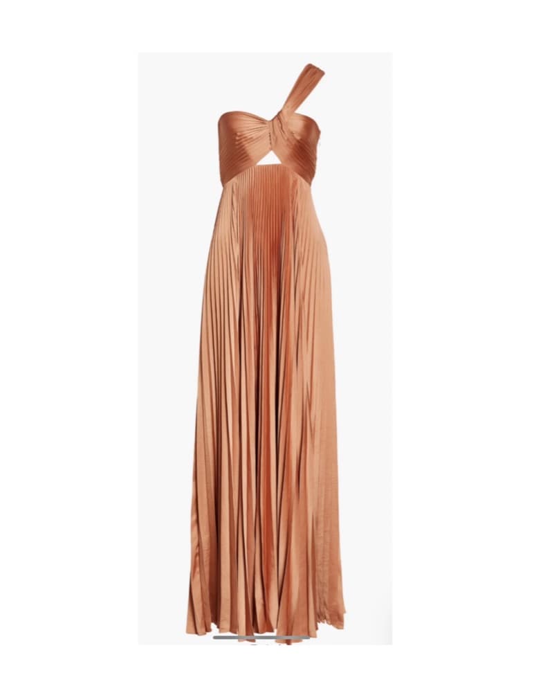 A.L.C. Nessa One Shoulder Pleated Gown - Image 5