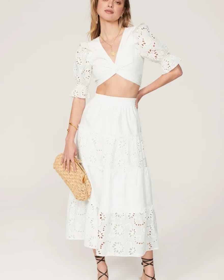 Line & Dot Pixie Knot Top & Skirt Set - Image 4
