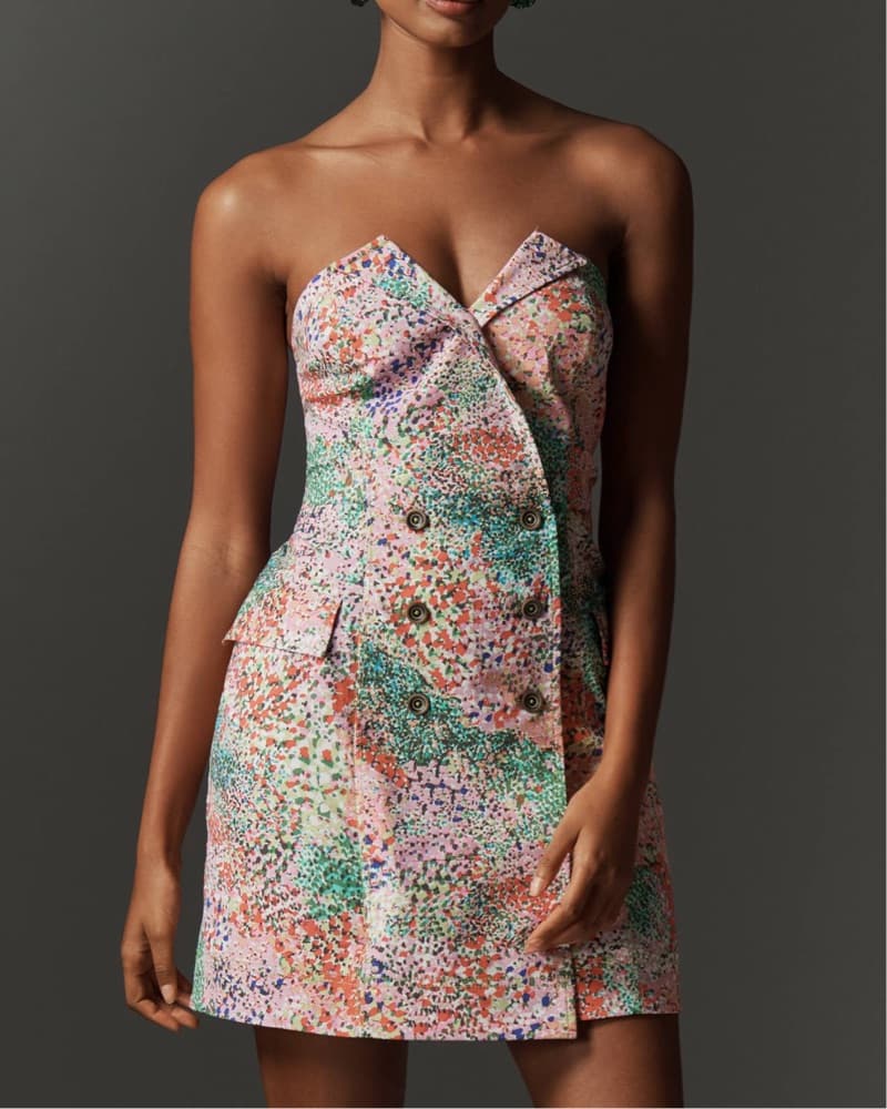 Maeve Strapless Blazer Shift Mini Dress - Image 1