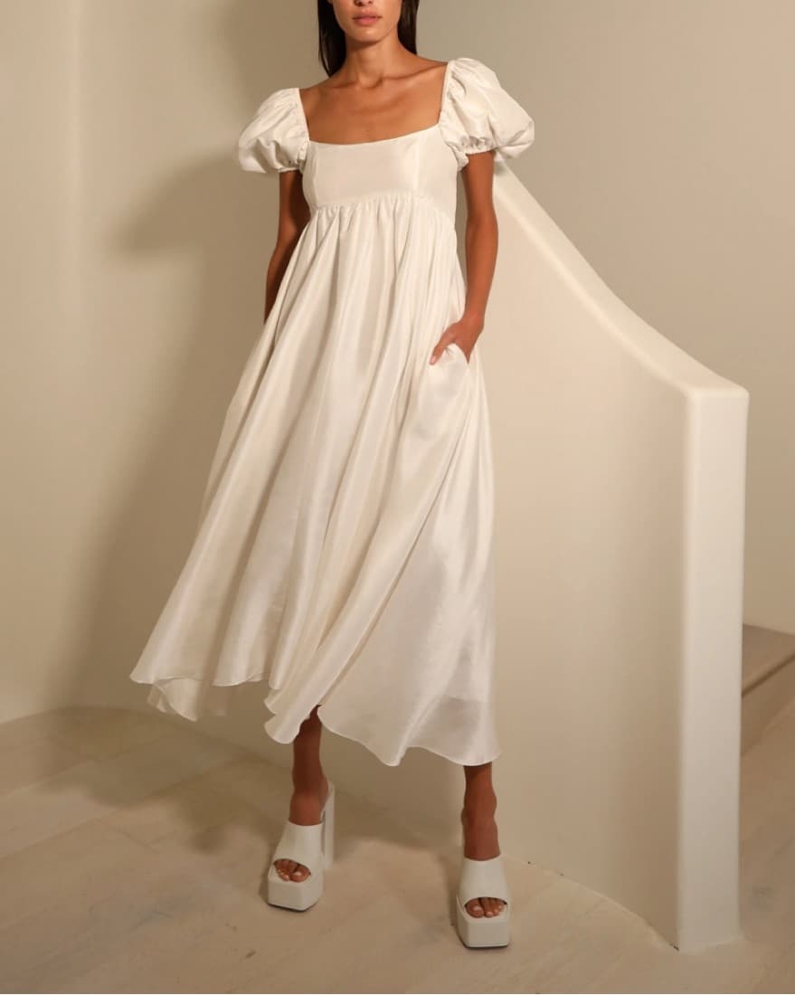 Azeeza Rory Raw Silk Midi Dress - Image 1