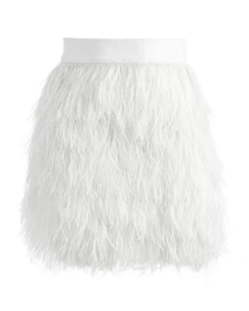 Luxurious Feathered Cocktail Skirt - Image 4