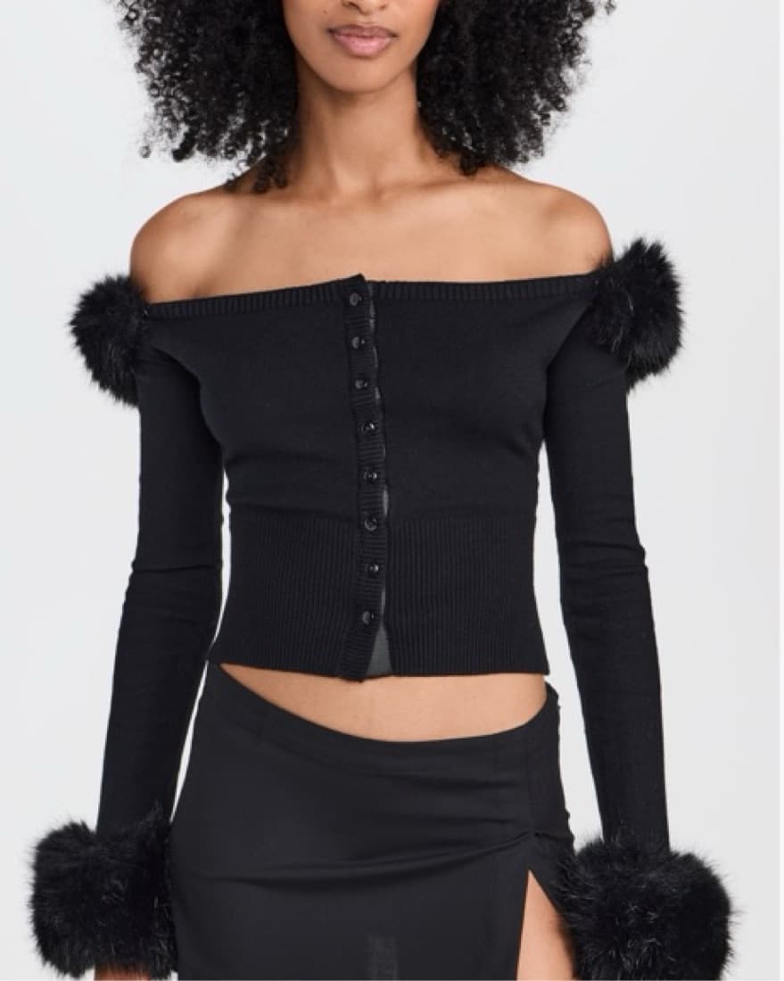 Guzio Off The Shoulder Sweater - Image 1