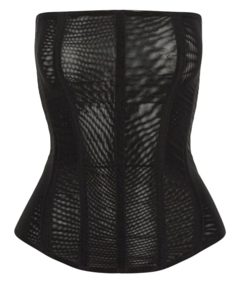 Chic Black Mesh Corset - Image 2