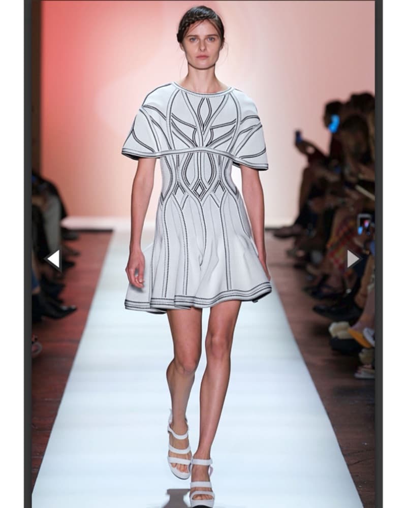 Eliana Jacquard Caged Cocktail Dress - Image 5