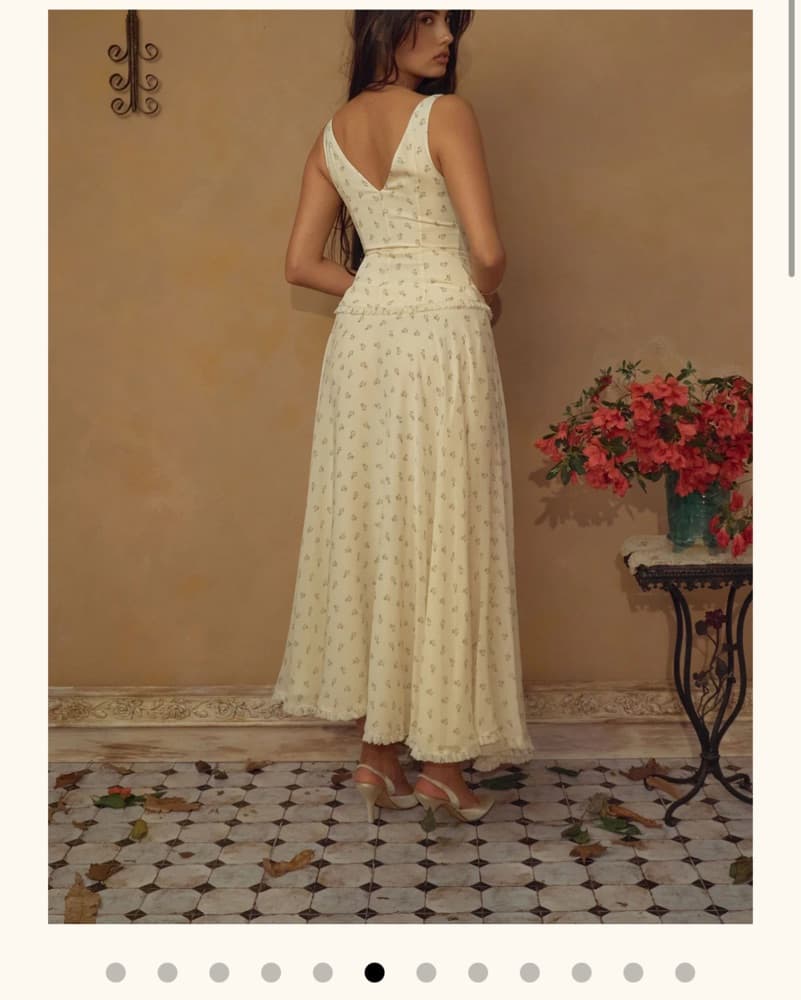 Mirror Palais Buttercream Rose Vest Top - Image 3