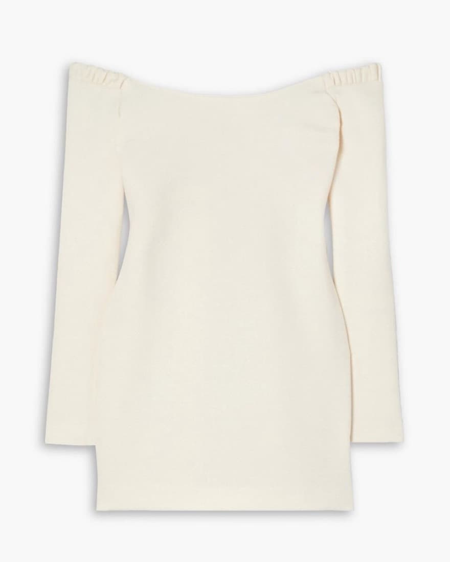 Khaite Octavia Off Shoulder Mini Dress - Image 2
