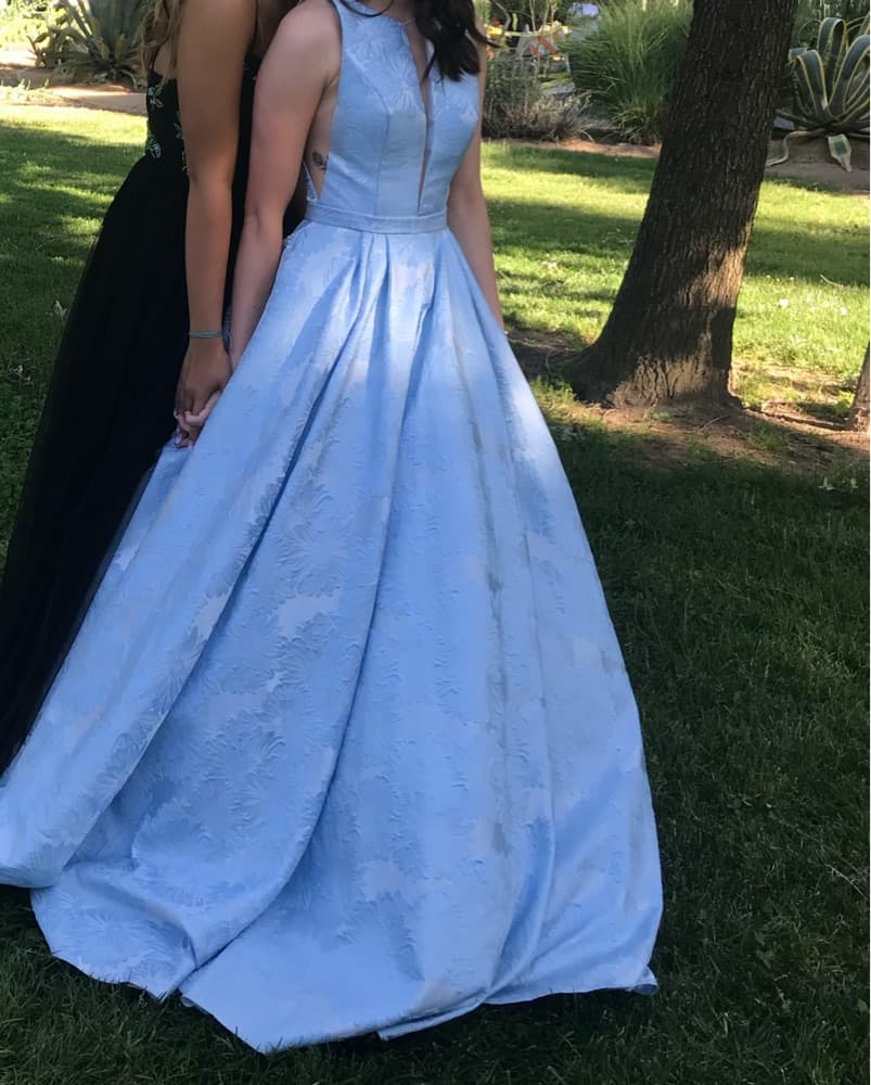 Elegant Blue Sherri Hill Prom Dress - Image 2