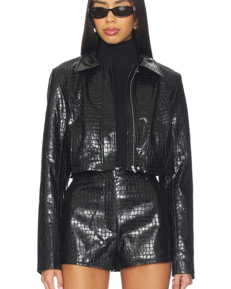 Lovers And Friends Faux Croc Jacket    - Image 1
