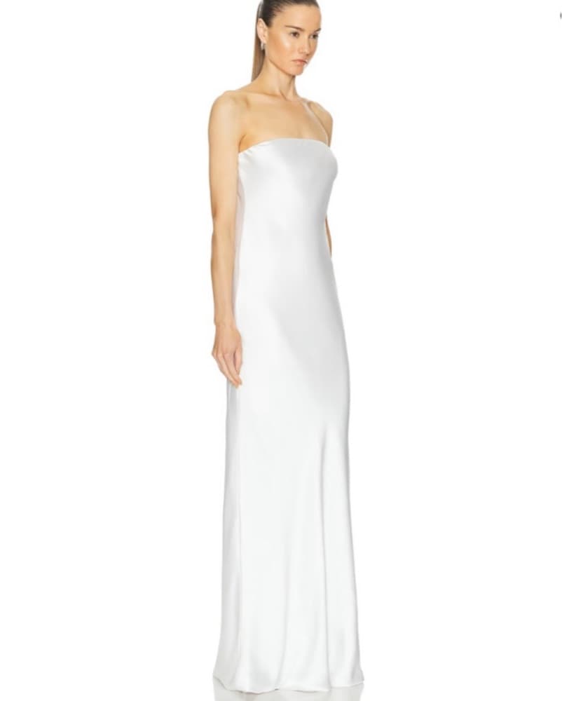 Norma Kamali Bias Strapless Gown - Image 2