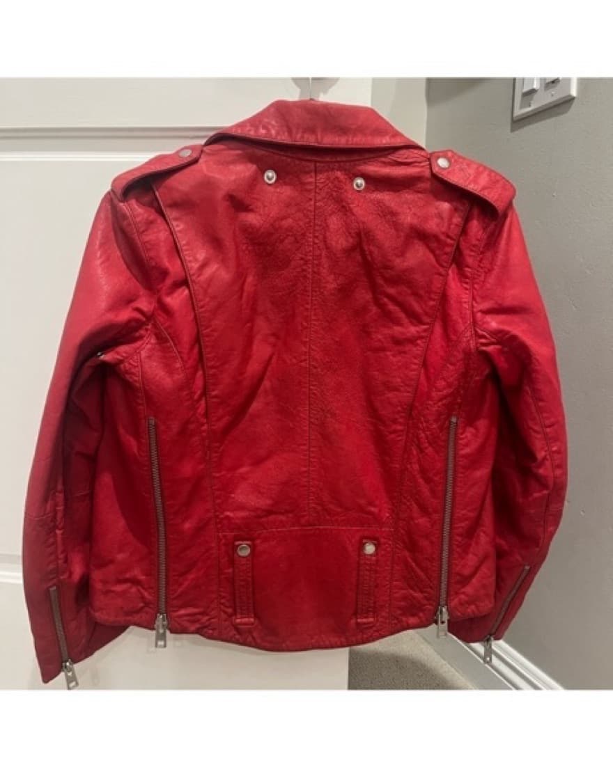 Red Leather Jacket - Image 2