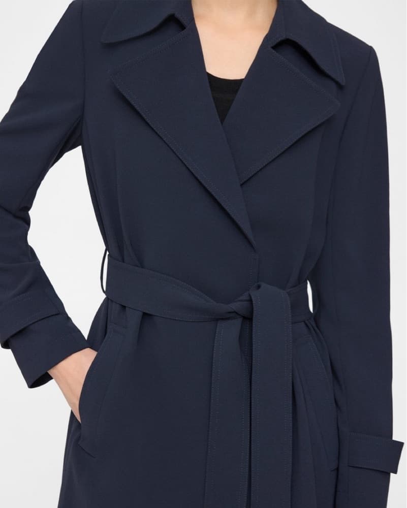 Theory Oaklane Trench Navy  - Image 1