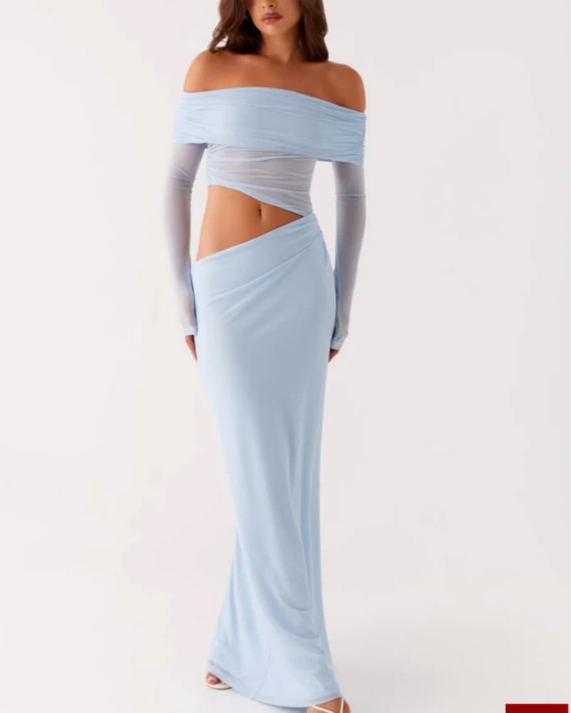Peppermayo Emery Maxi Blue Dress - Image 2