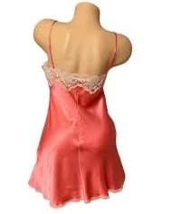 Coral Pink Satin Slip Dress - Image 2