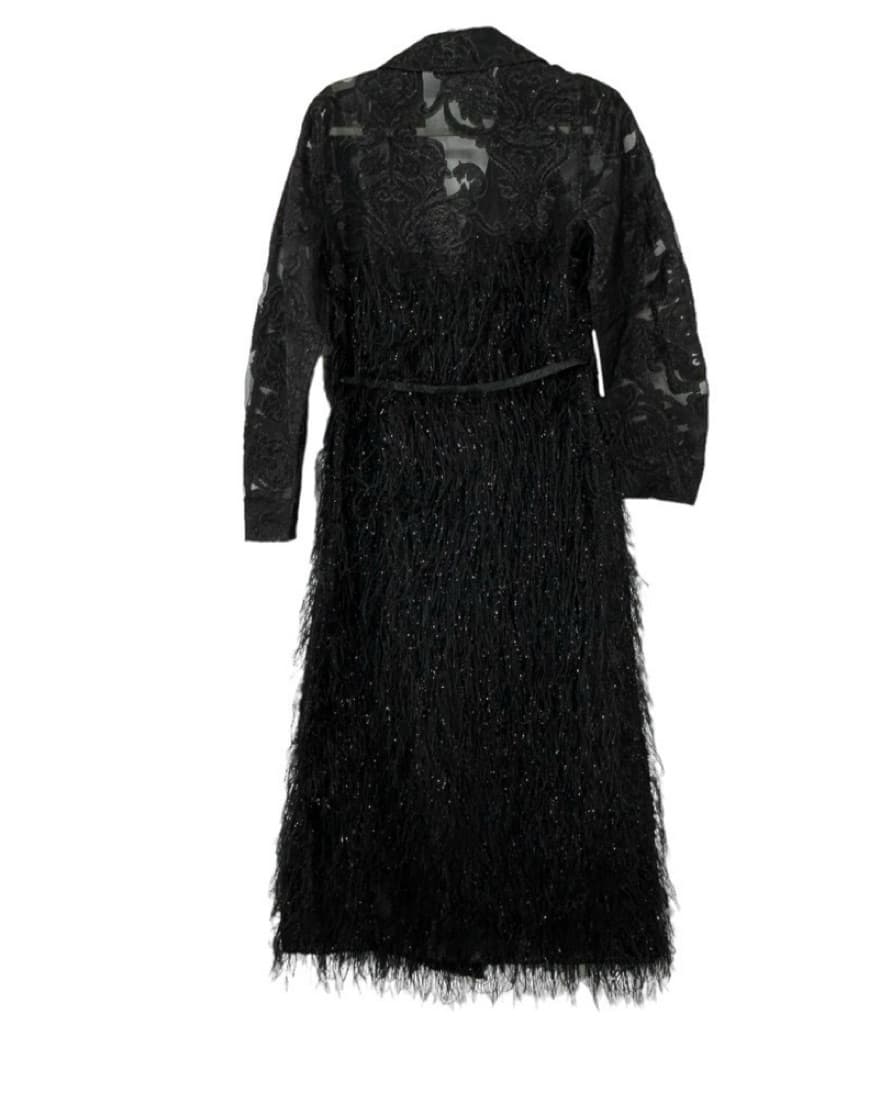 GANNI FEATHERED-SKIRT BROCADE-ORGANZA CO - Image 4