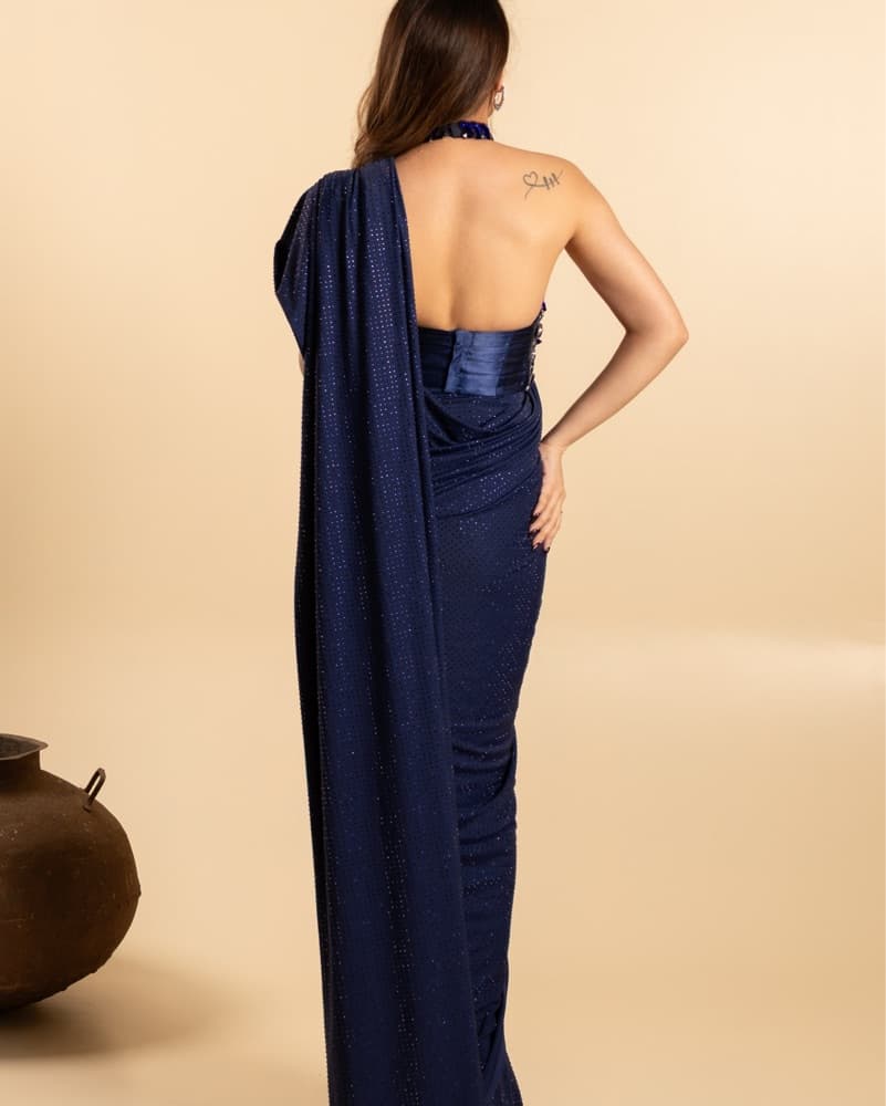 Sapphire Predraped Saree XS-M - Image 3