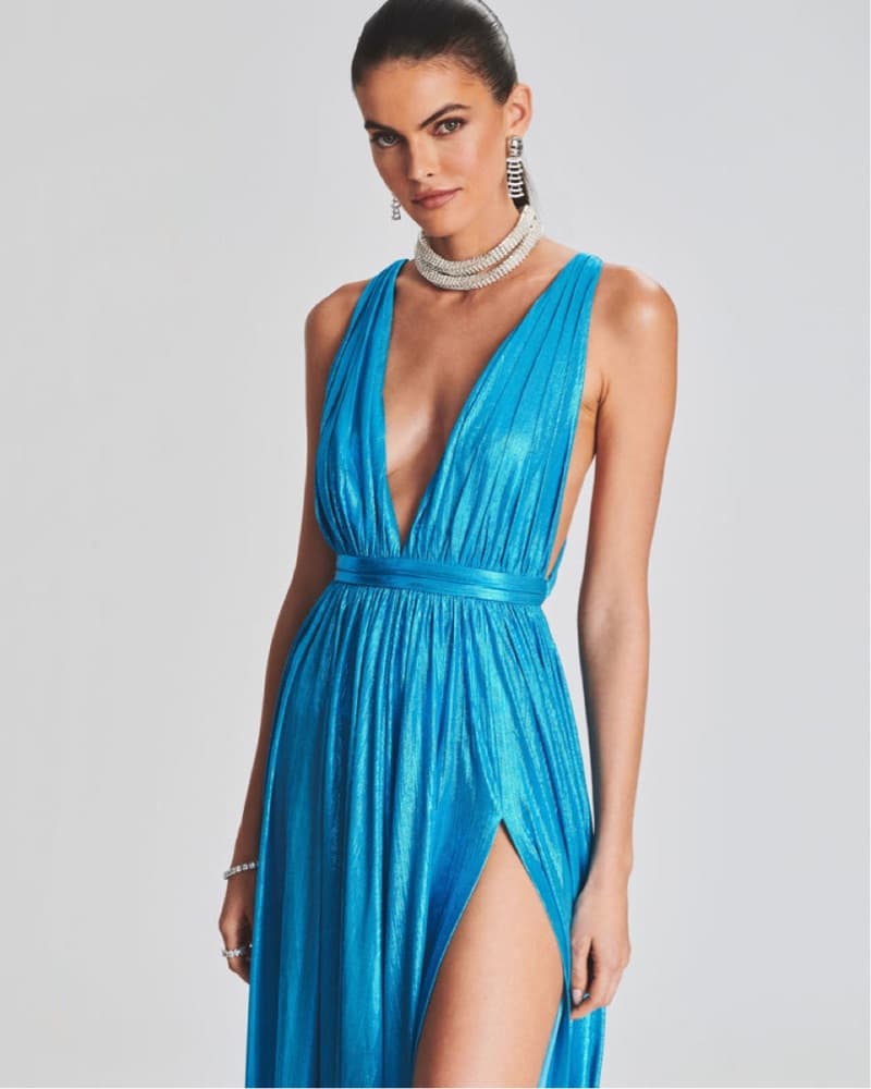 Retrofete Tova Dress in Aqua Blue - Image 3