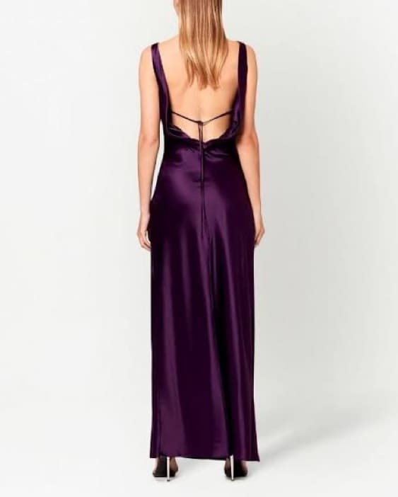 Nicholas Alfina Double Cowl Dress Purple - Image 3