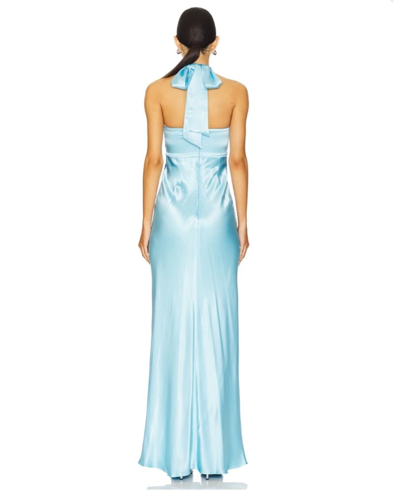 La Lune Ruched Halter Maxi Dress  - Image 3