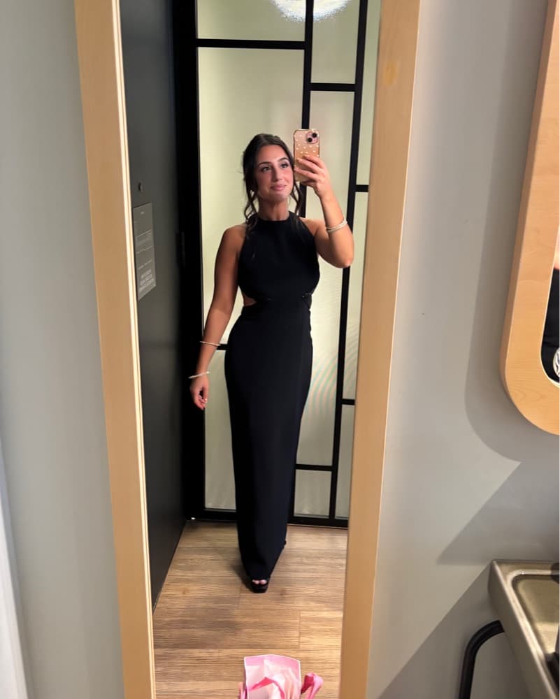 Vintage Open back Black Dress - Image 1