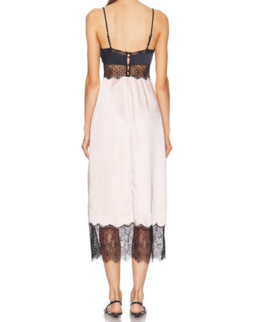 LPA Lace Trim Midi Dress - Image 3
