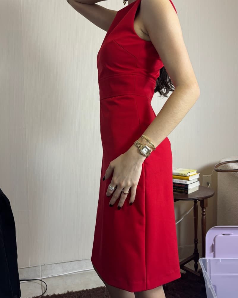 Zara Red Sheath Dress - Image 3