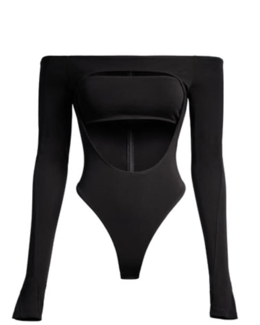 black H&M x Mugler bodysuit - Image 2