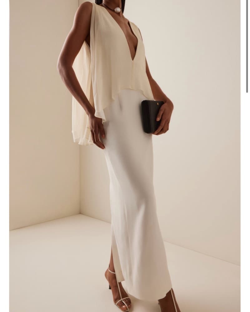 Tove Galina Crepe Maxi Cape Dress - Image 1