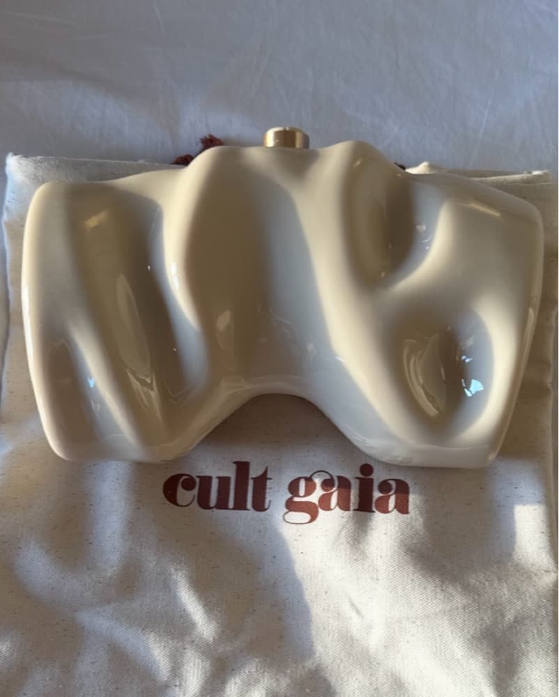 Cult Gaia Scrunch Clutch - Light Beach - Image 2