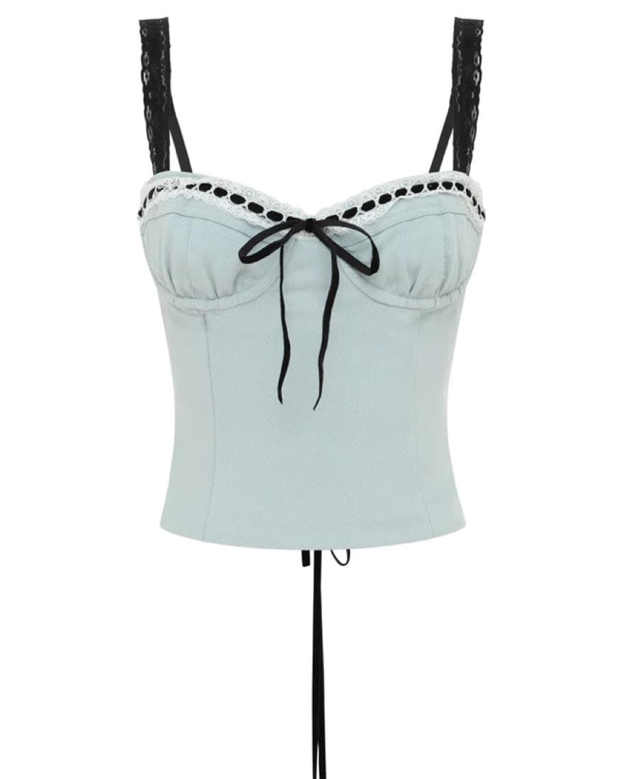 With Jean Ryder Top Baby Blue - Image 5