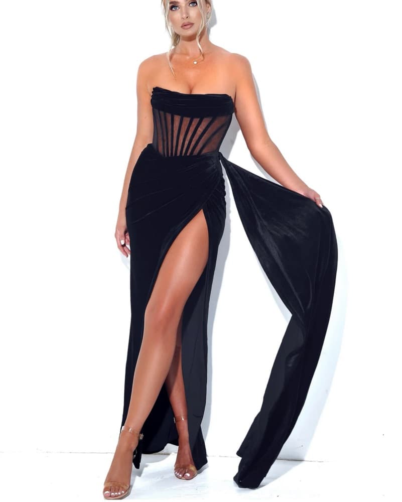MissCircle Priya Black Draping Corset - Image 2