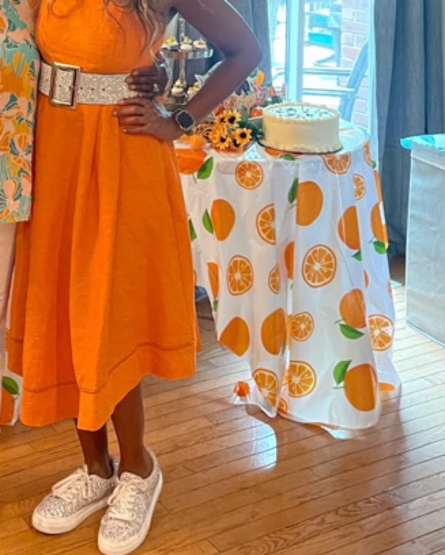 Orange Strapless Maxi - Image 3