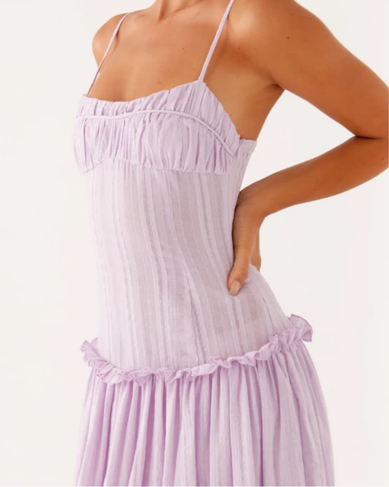 Jacinda Drop Waist Maxi Dress - Lavender - Image 4