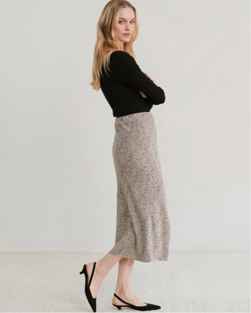 Jenni Kayne Leopard Slip Skirt  - Image 3