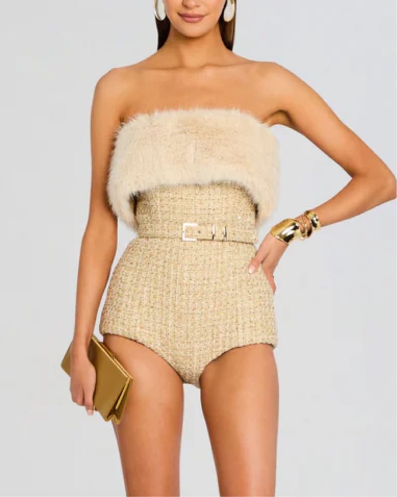 Retrofete Concetta tweed Romper  - Image 1
