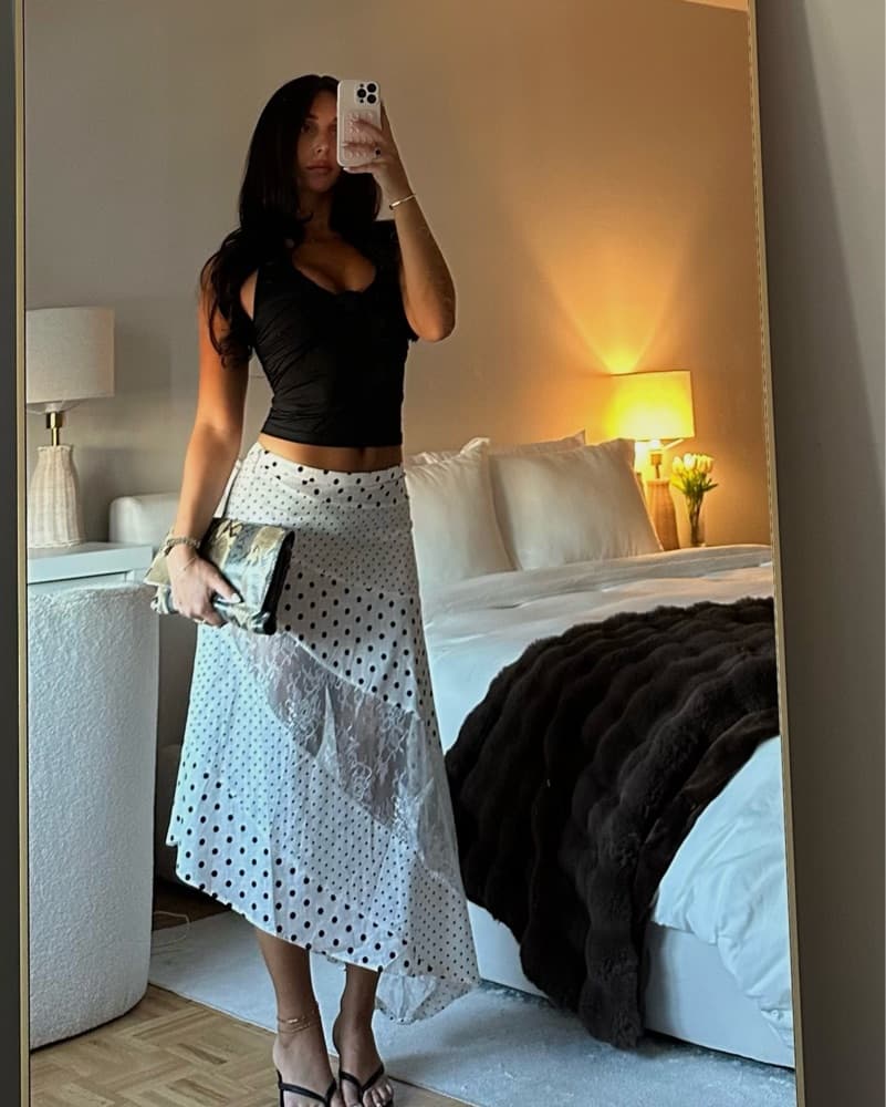 Polka Dot Maxi Skirt - Princess Polly - Image 3