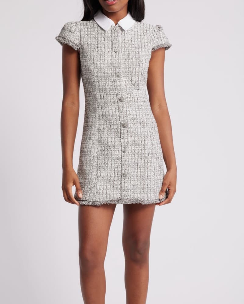 Chic Tweed Mini Dress - Image 4