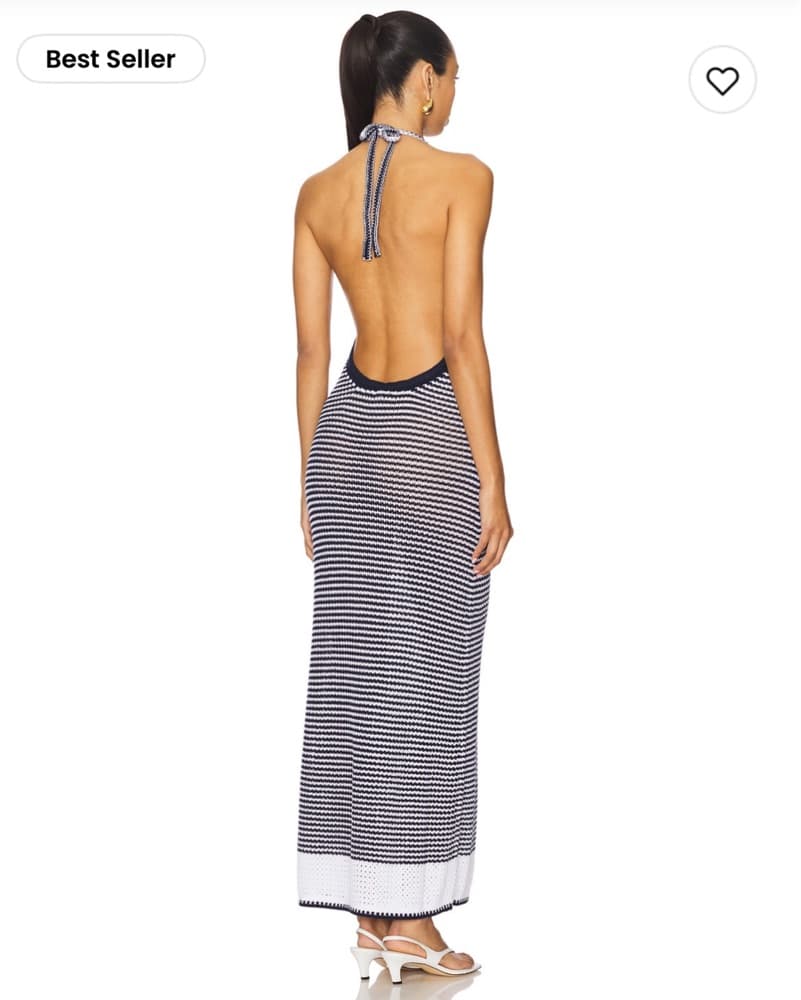 Dena Striped Halter Maxi  - Image 3